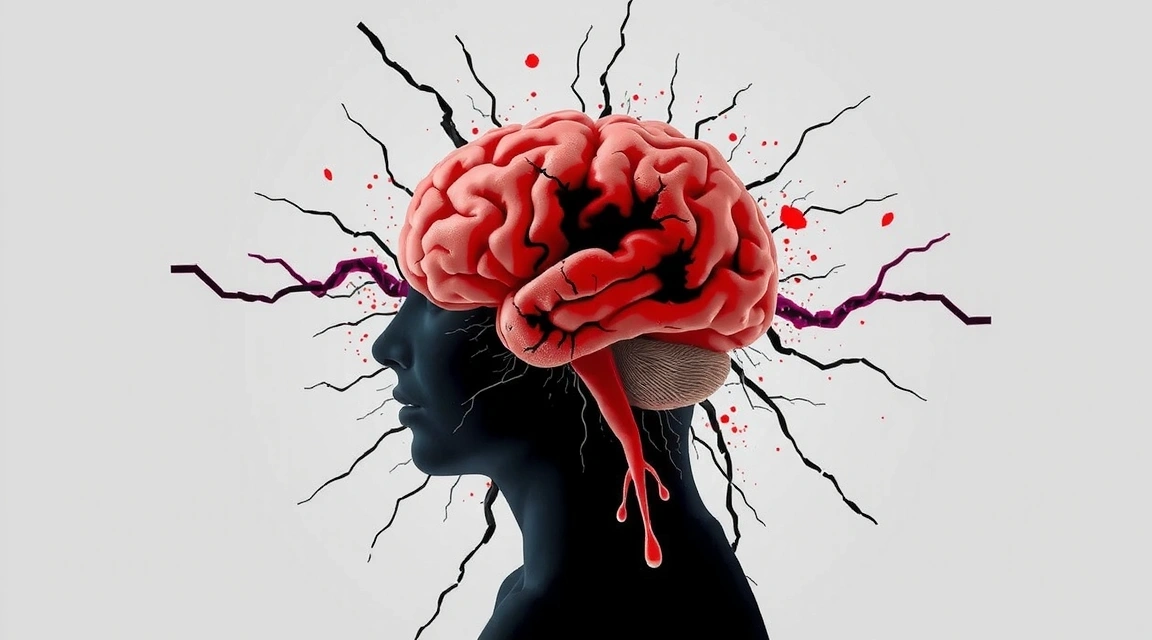 Representación visual de los efectos del estrés en el cerebro.